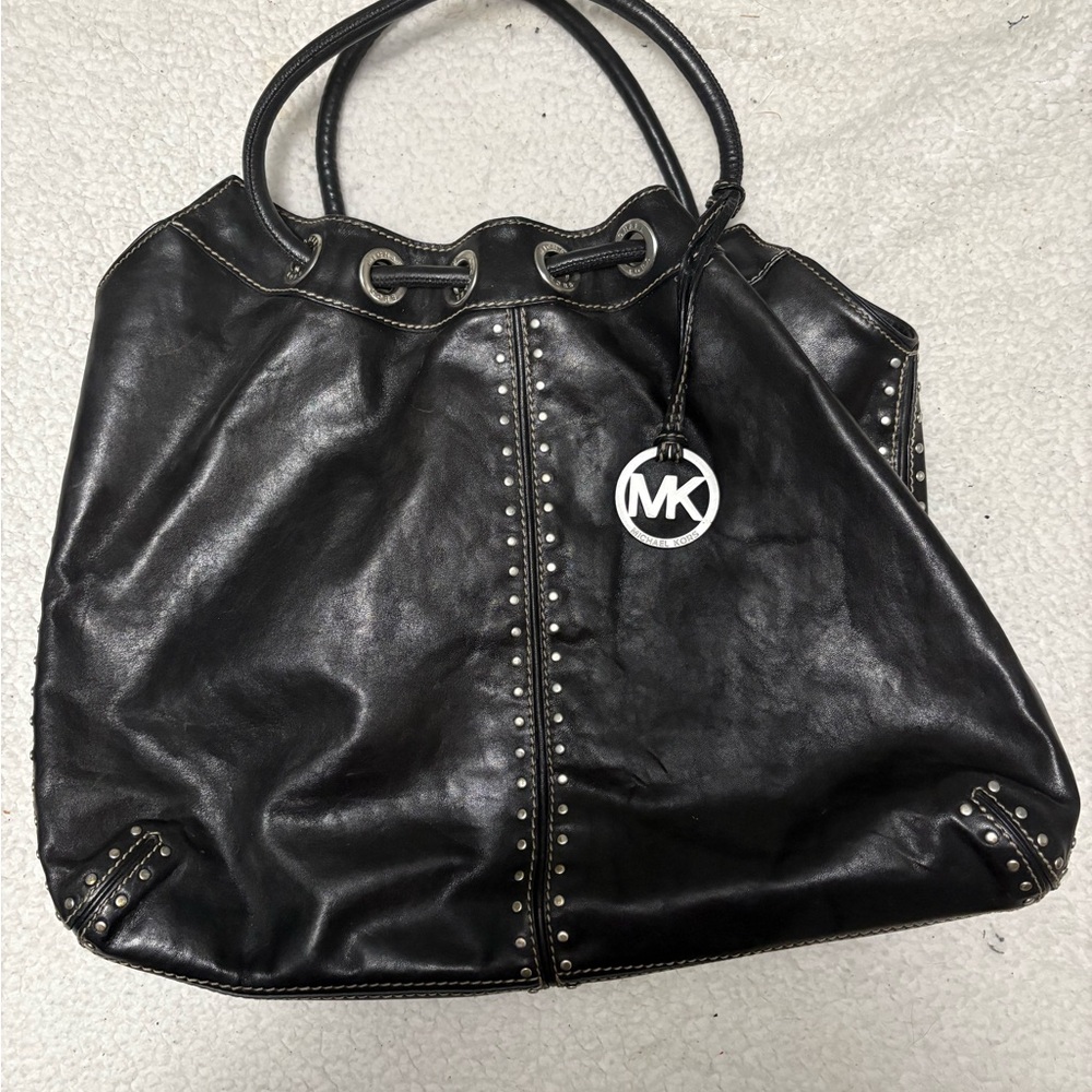 Michael Kors Black Studded Tote Bag